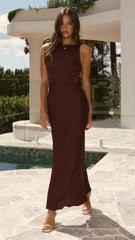 Sia Maxi Dress Chocolate