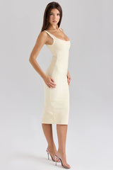 vanilla midi bandage dress