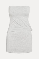 x JENNIE Vera Strapless Mini Dress Smoke Gray