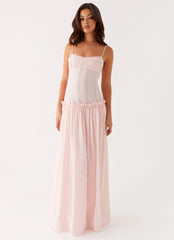 Jacinda Drop Waist Maxi Dress Pink