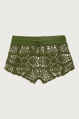 Lyla Crochet Mini Short Sea Moss