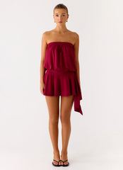 Forever Young Mini Dress Dark Cherry