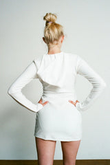 Mandy Terry Hoodie Dress Snow