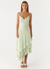 Trisette Midi Dress Lime
