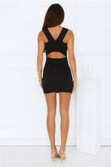 Taste Of Luxury Bandage Mini Dress Black
