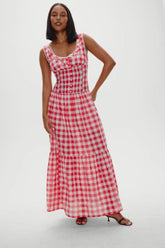 x BELLA HADID Southern Belle Midi Dress Malibu Picnic