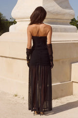 LILLIE CORSET MAXI DRESS BLACK