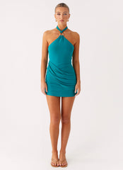 Henrietta Mini Dress Turquoise