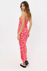 Isabel Satin Floral Dress Coconut Girl