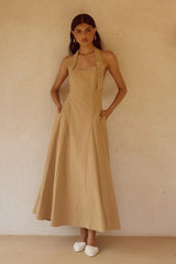 ASTRID HALTER MIDI DRESS CAMEL