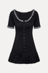Sweet Dreams Cotton Mini Dress Black