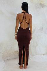 ENORA MAXI DRESS ESPRESSO