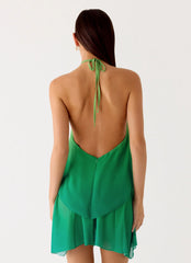 Twin Flame Mini Dress Green Gradient
