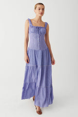 Christabelle Ruffle Maxi Dress Sailor Gingham