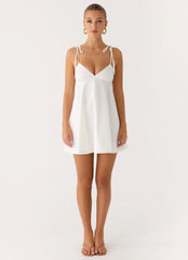 Take Me High Mini Dress White