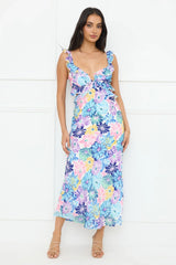 Elegant Mystique Maxi Dress Blue