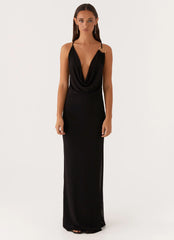Game Player Maxi Dress Black