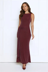 Mariners Glow Glitter Maxi Dress Plum