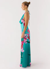 Yoon Beaded Cowl Maxi Dress Petal Reef