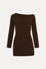Elsa Off The Shoulder Mini Dress Amber