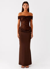 Either Way Maxi Dress Chocolate