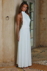 VANESSA HIGH NECK MAXI DRESS WHITE