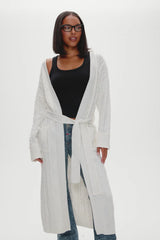Love Story Duster Cardigan Cloud White