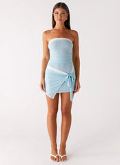 Oceanfront Mini Dress Blue