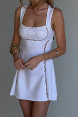 Ellie Knit Mini Dress Optic White