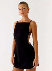 Play With Fire Mini Dress Black
