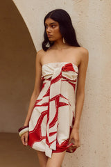 ARLETTE STRAPLESS MINI DRESS ARLETTE RED