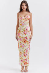 ivory floral maxi dress