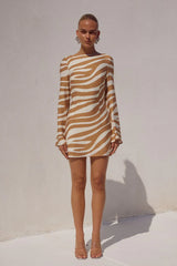 PAULIE MINI DRESS TAN