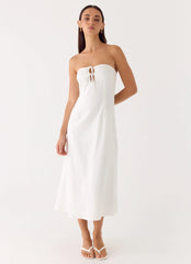Sun Searching Midi Dress White