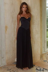 SCARLETT CORSET MAXI DRESS BLACK