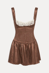 Enchantment Mini Dress Chocolate Dot