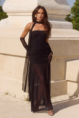 LILLIE CORSET MAXI DRESS BLACK
