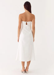 Sun Searching Midi Dress White