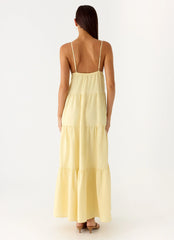 Lotty Linen Maxi Dress Yellow