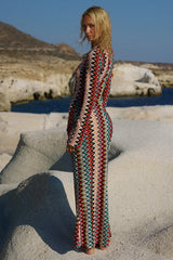 EMERIE SCOOP NECK MAXI DRESS XYLA WAVE