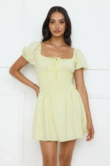 Soft Daylight Mini Dress Yellow