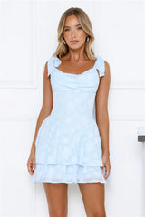 Wait For You Mini Dress Blue