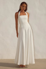 ODINA SQUARE NECK MAXI DRESS IVORY