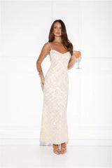 Shes Always Right Lace Maxi Dress Yellow