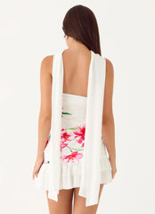 Manon Scarf Mini Dress Ivory Reef