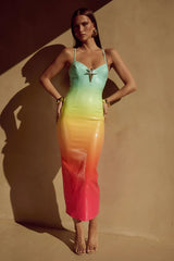 BENITO MIDI DRESS MULTI