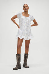 Starlet Babydoll Dress Periwinkle