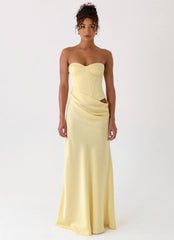 Emory Corset Maxi Dress Yellow