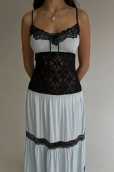 Vineyard Crochet Maxi Dress Moonlight