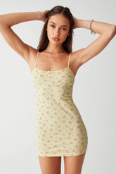 Gwen Floral Mini Dress Buttercup Bouquet